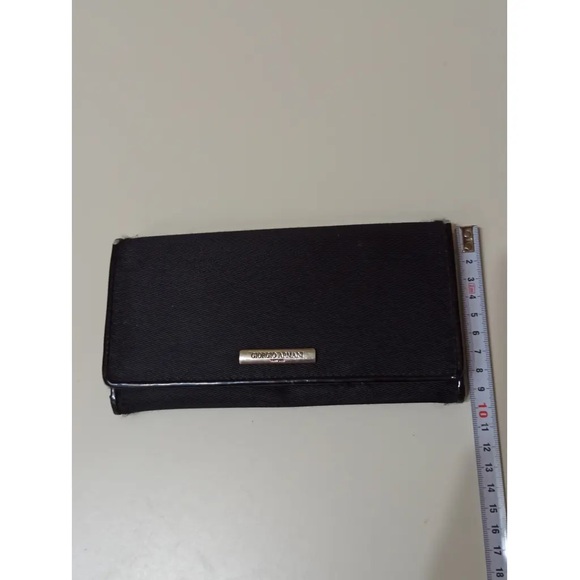Vintage/Pre-Owned Giorgio Armani Parfums Long Black Wallet - Picture 5 of 8